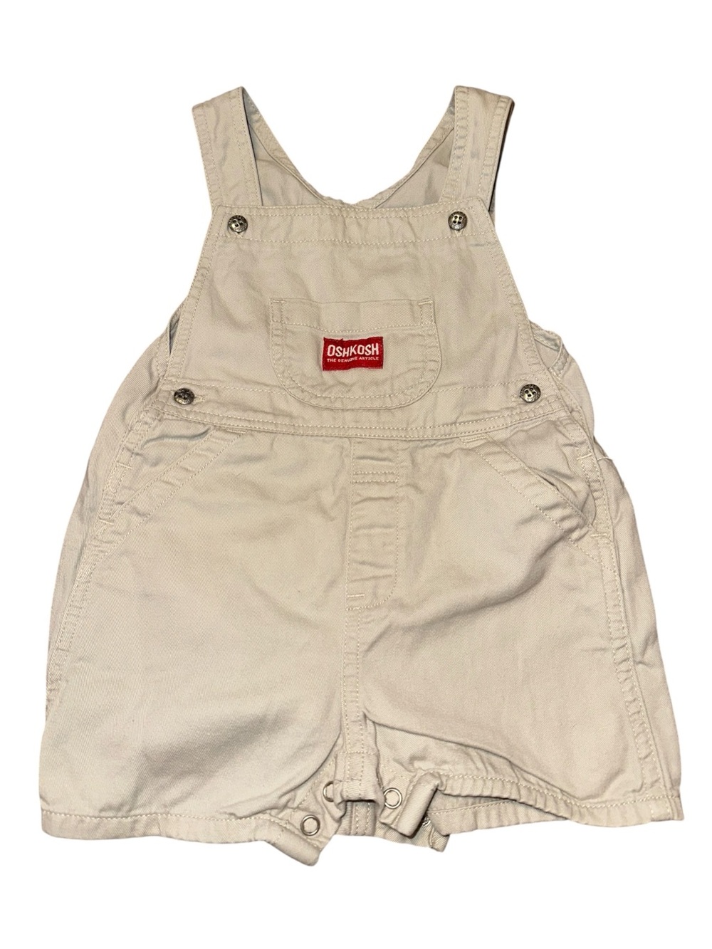 Vintage OshKosh B'gosh Cream Kids Shortalls